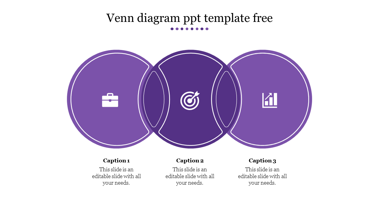 Free - Use Our Editable Venn Diagram PPT Template Free Presentation